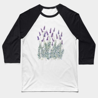 Lavender, Illustration Baseball T-Shirt